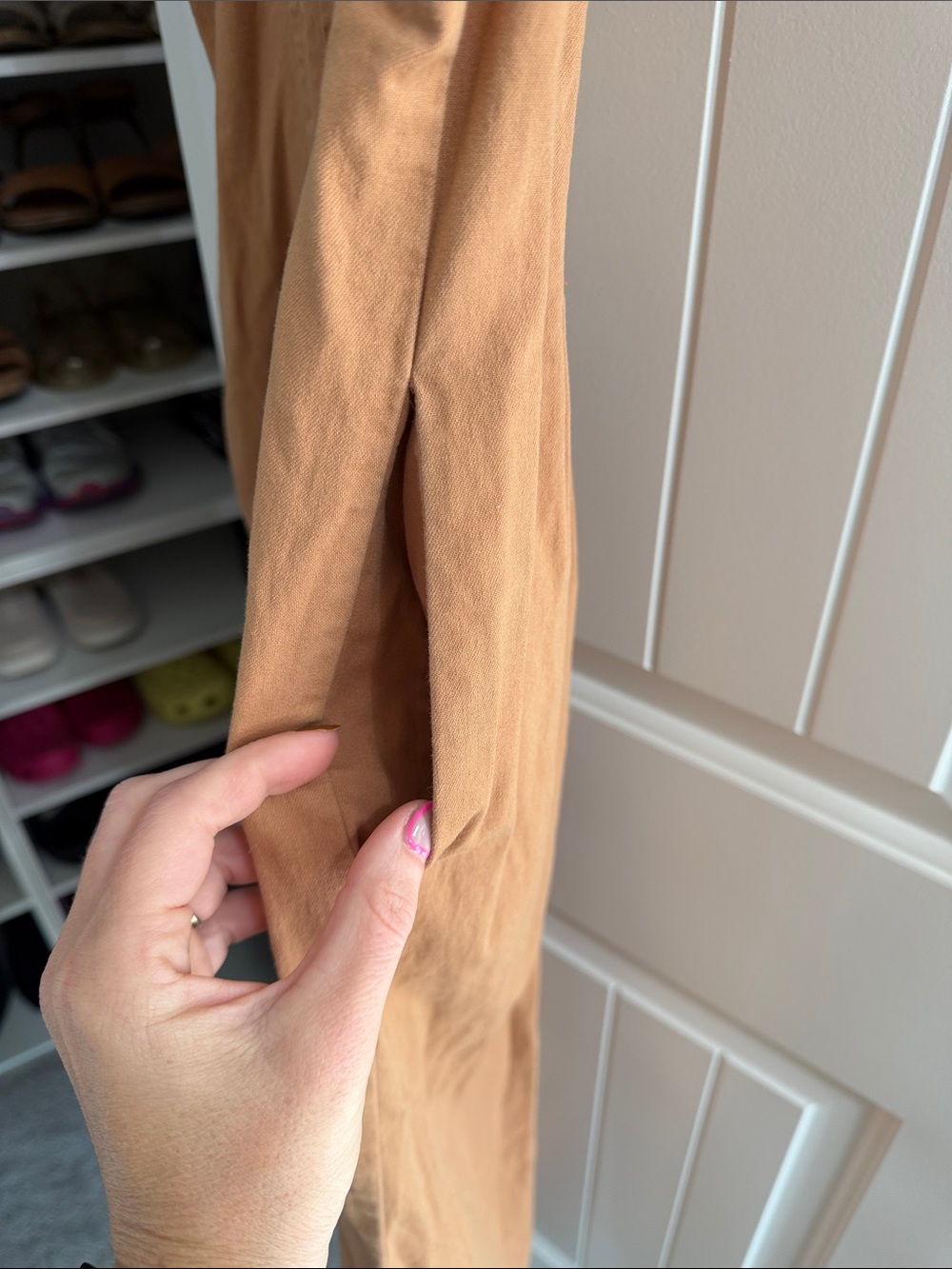 Universal Thread Rust-Orange Button-Front Wide-Leg Jumpsuit - Picture 4 of 5